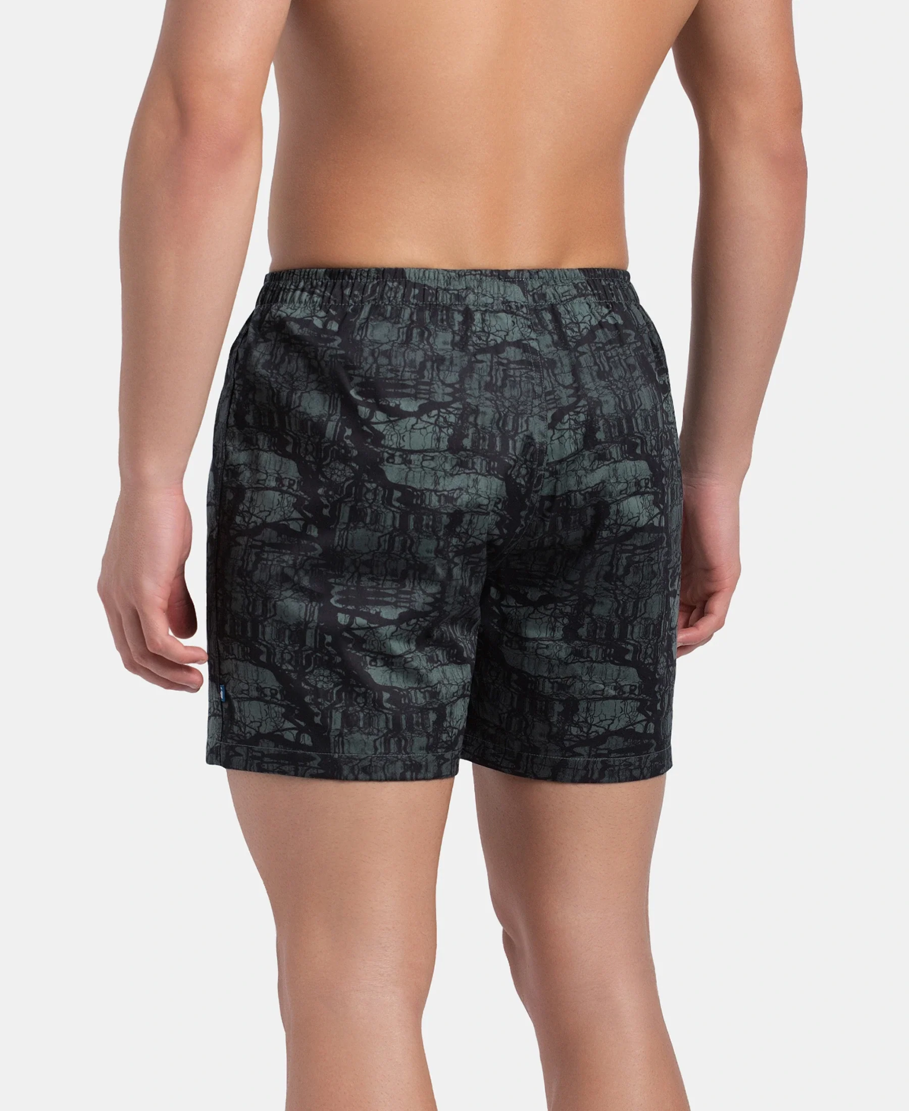 Super Combed Mercerized Cotton Woven Printed Inner Boxers with Ultrasoft and Durable Inner Waistband - Slate & Balsam Green (Pack of 2) - Image 8