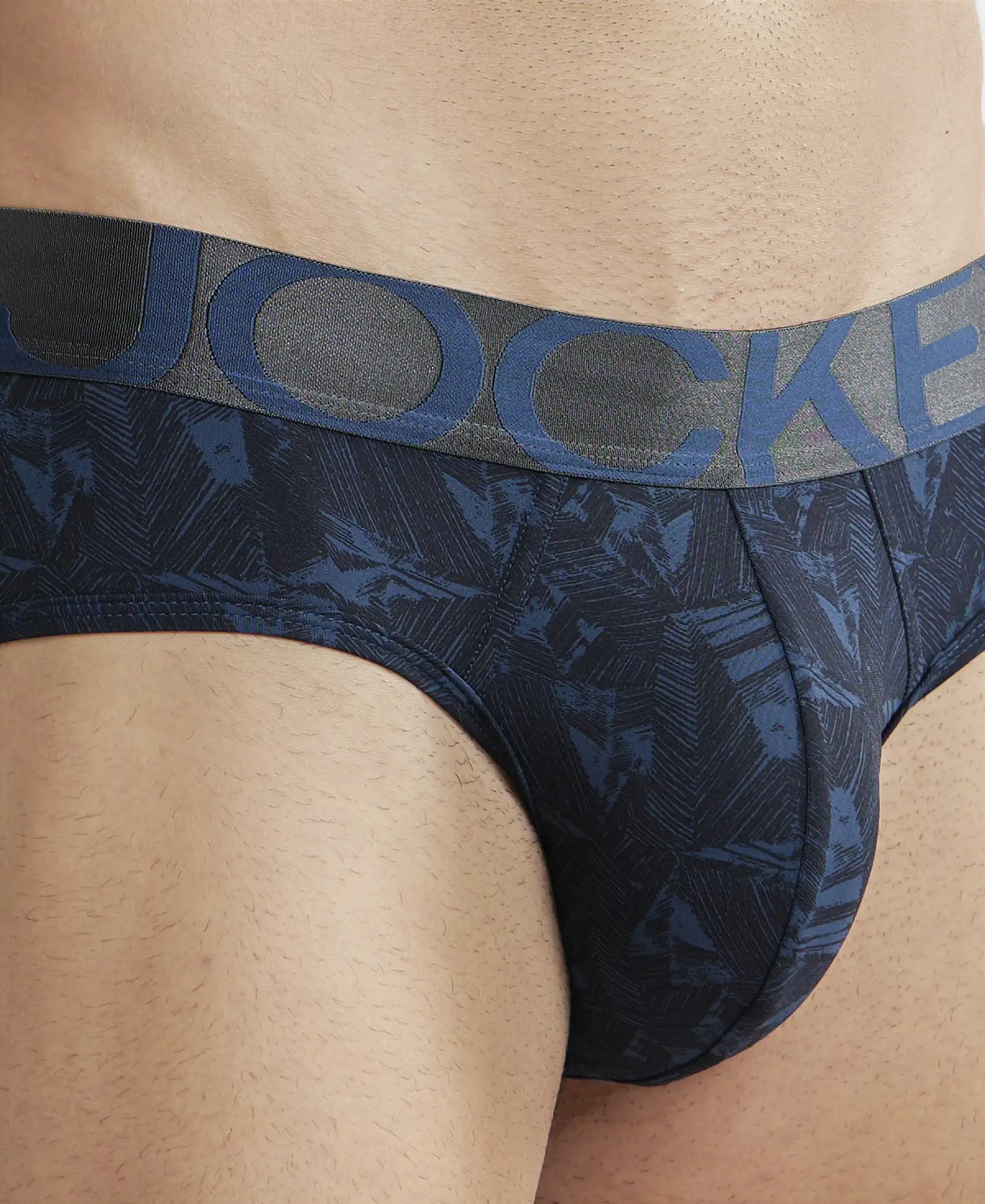 Tactel Microfiber Elastane Stretch Printed Brief with Moisture Move Properties - Petrol Base Printed - Image 6