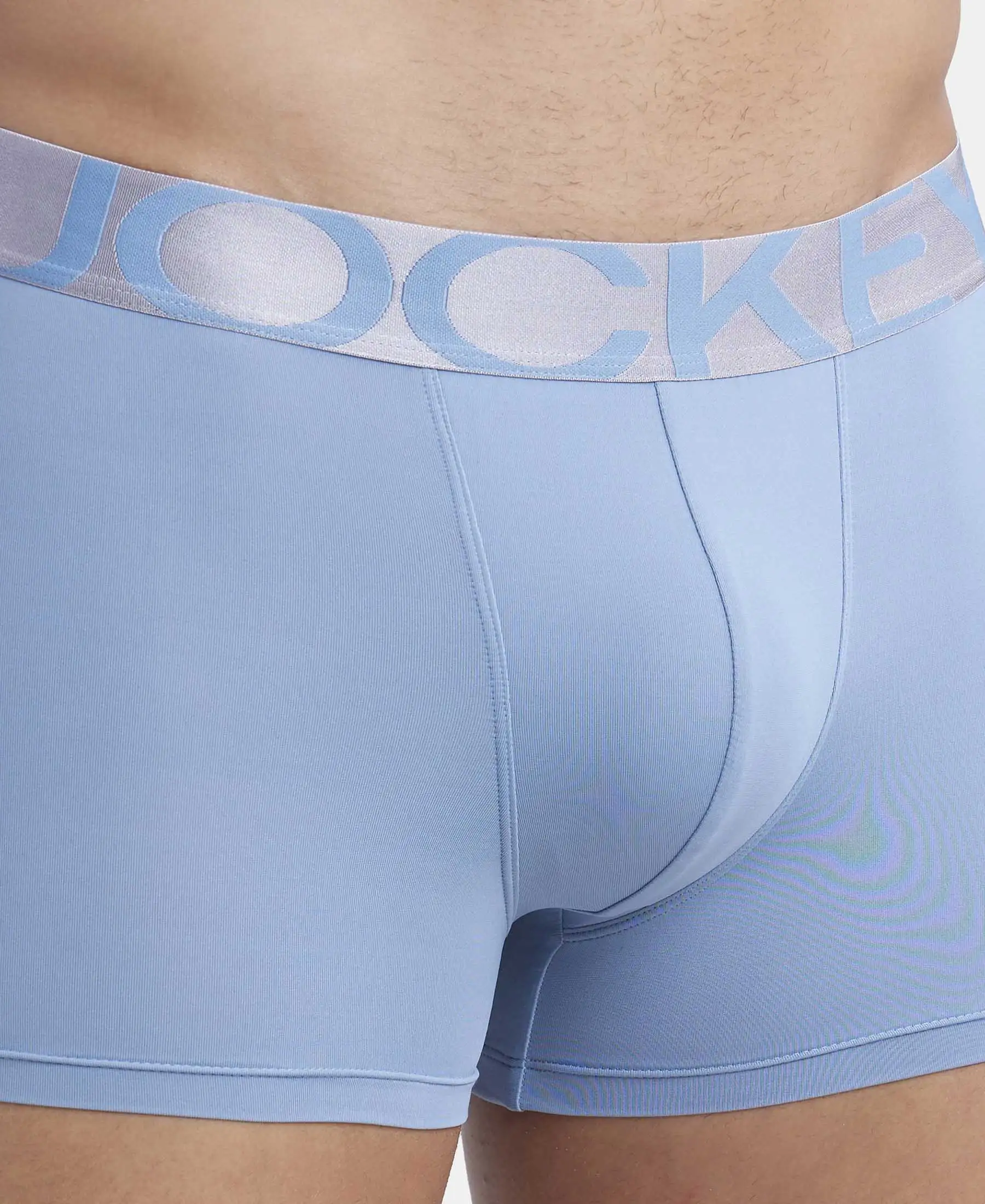 Tactel Microfiber Elastane Stretch Solid Trunk with Moisture Move Properties - Blue Shadow - Image 6