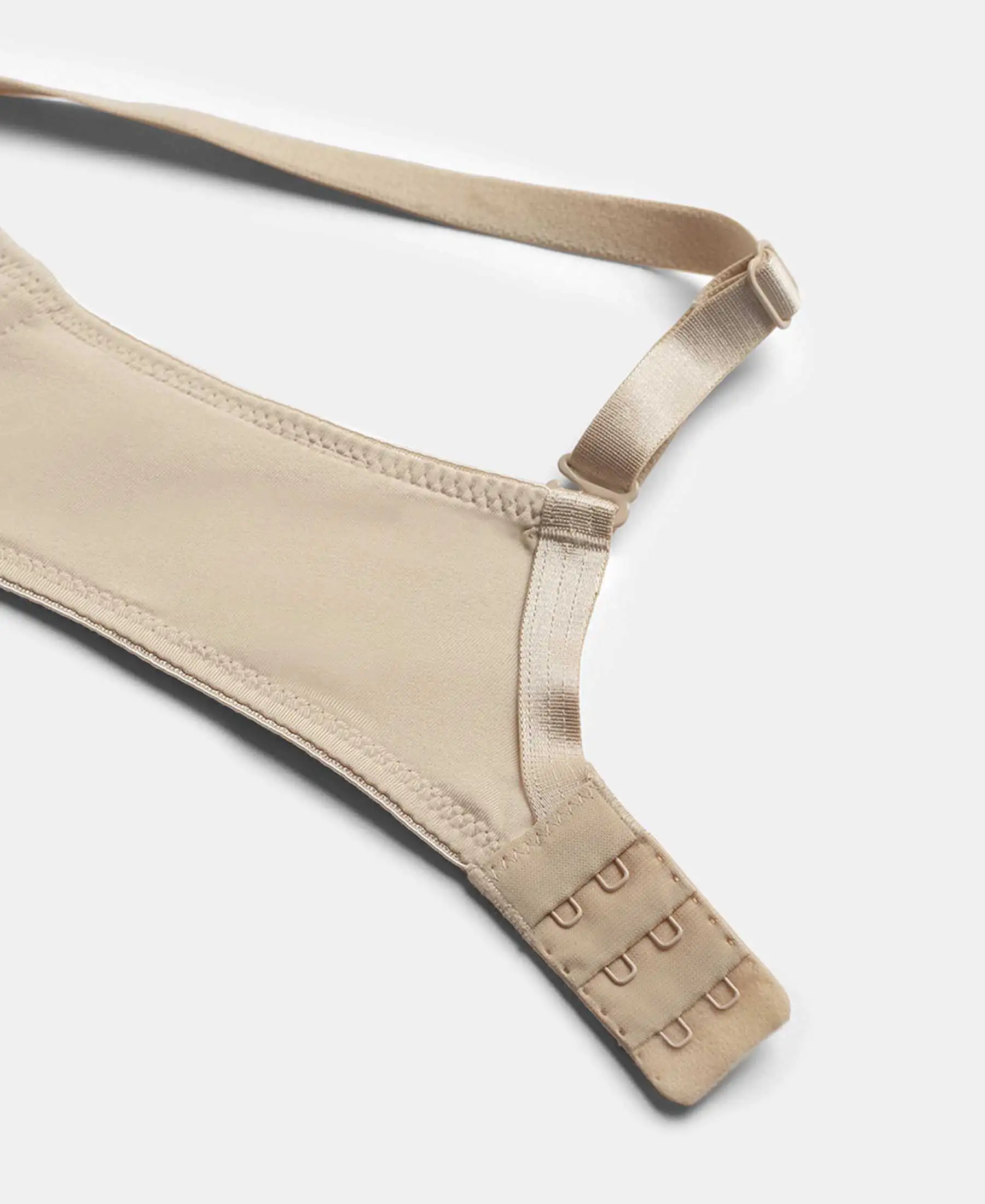 Wirefree Padded Microfiber Elastane Stretch Full Coverage T-Shirt Bra with Magic Under Cup - Light Skin - Image 12