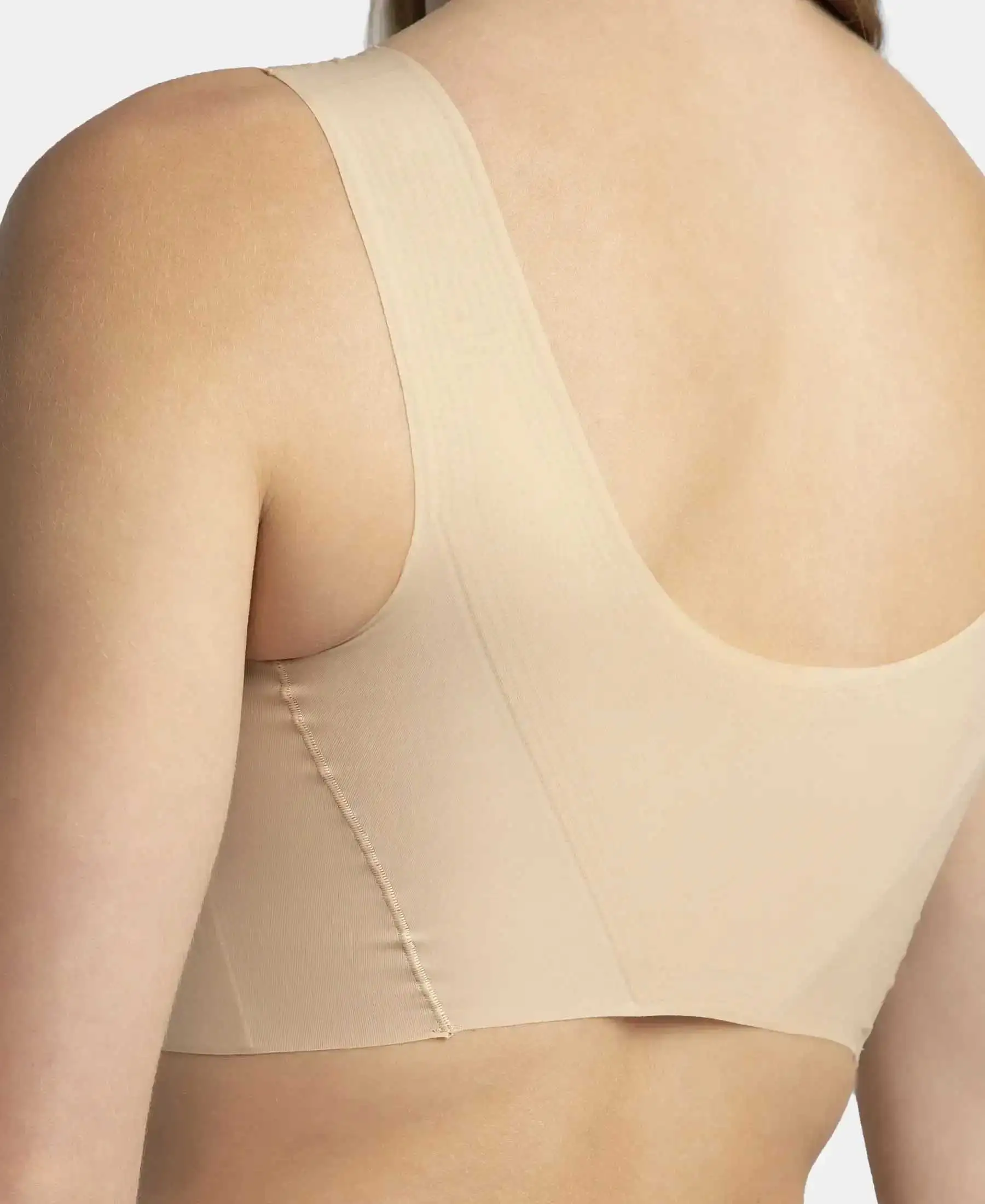 Wirefree Padded Soft touch Microfiber Elastane Bonded Tech Full Coverage Lounge Bra with 360 Degree Stretch - Skin - Image 10