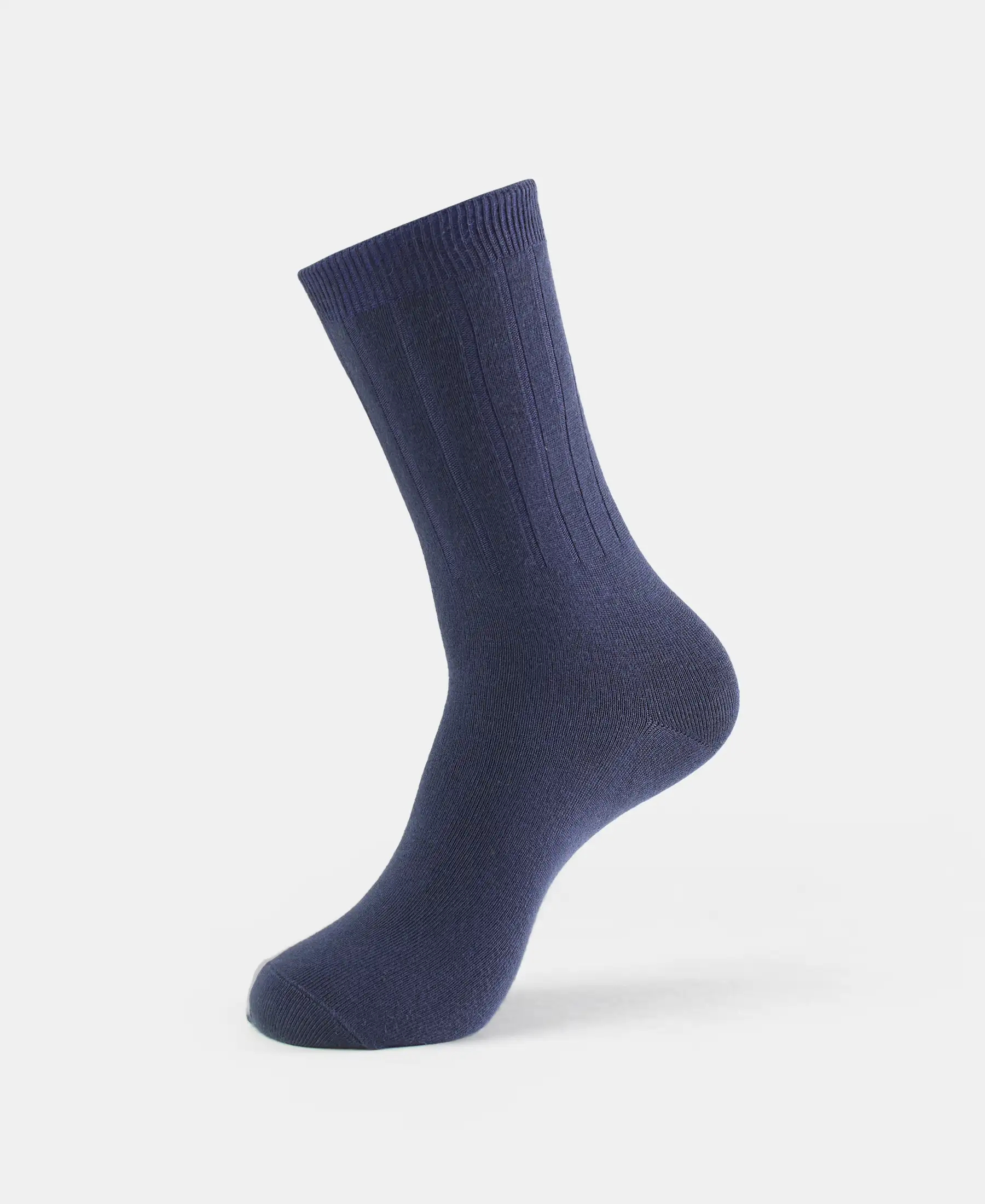 Blended Modal Stretch Crew Length Thermal Socks With StayFresh Treatment - Navy - Image 5